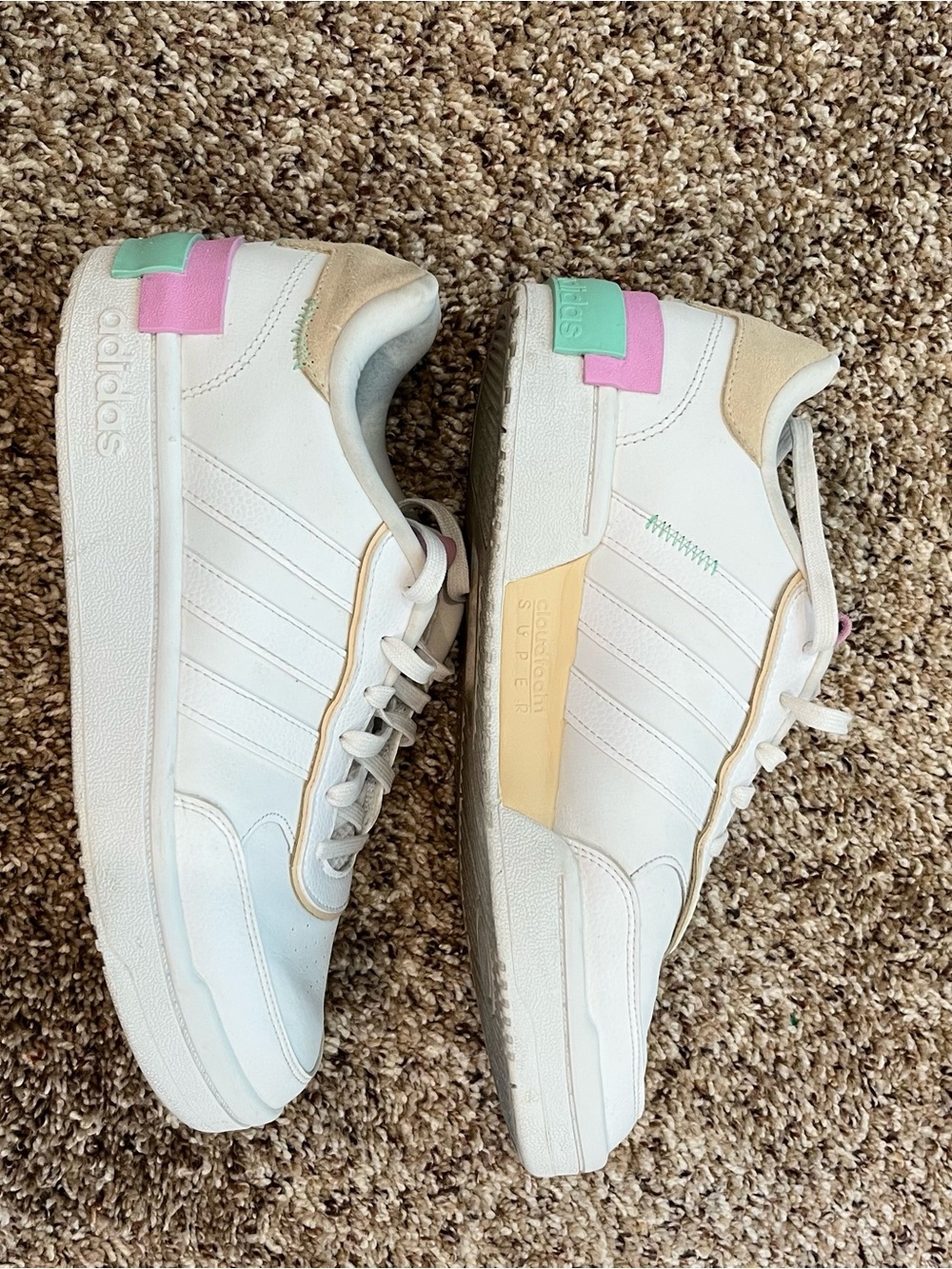 Adidas Post Moves White Shoes Womens Size 11 Cloudfoam Super - Picture 8 of 9